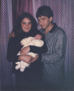 Rosemeri, Clealdo e Isabeli (no colo)