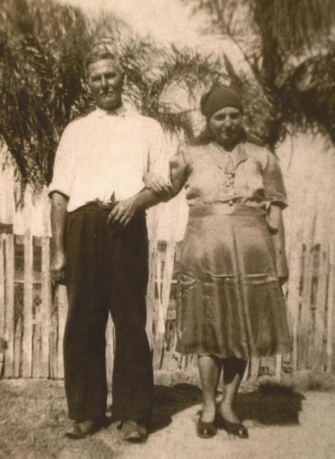Caetano Mezari e Catarina Concer, sua segunda esposa.