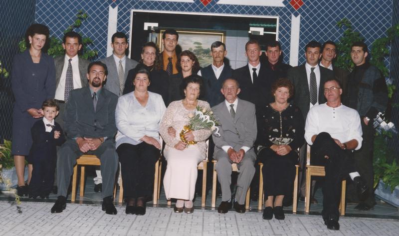 Zeferino Casagrande e Rita Irma Benedet com os filhos