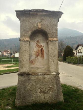 Capitel com a imagem de San Simon, em Tisoi, Itália. Foto Marco Dal Pont. 