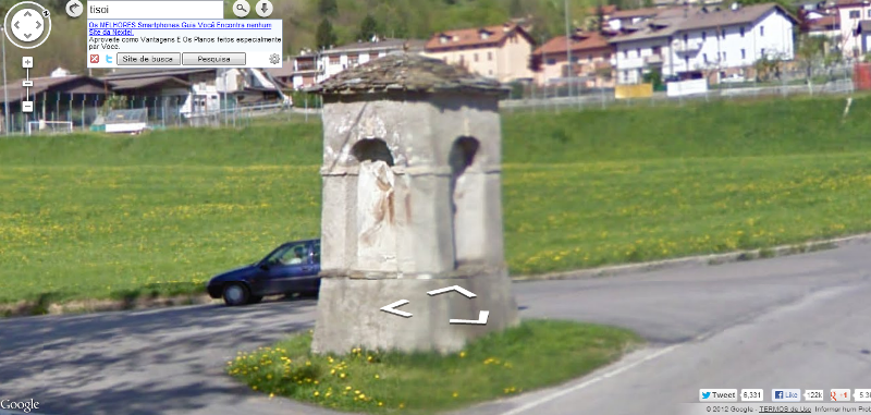 Vista do monumento, em Tisoi (Belluno, Itália)